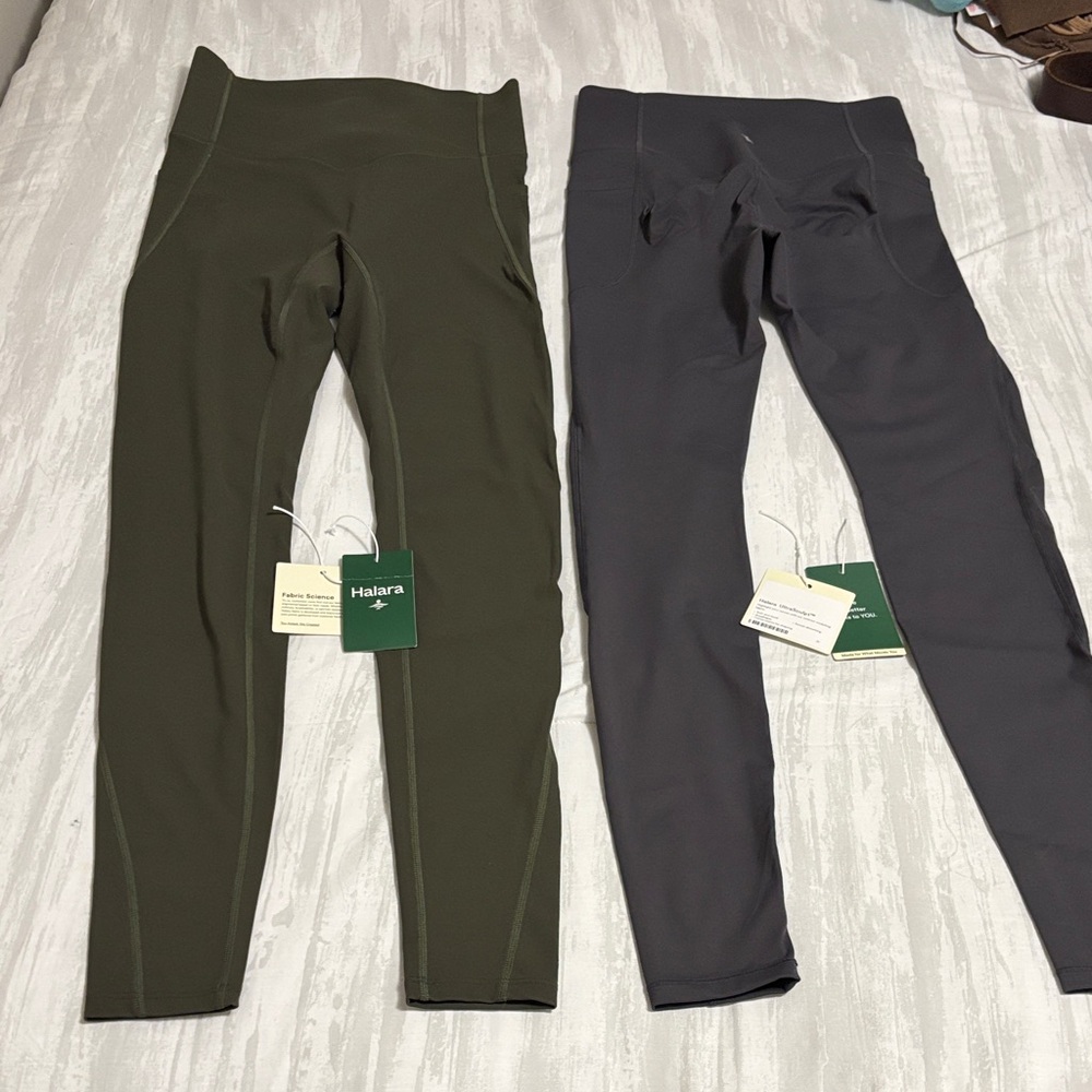HALARA ultra sculpt Olive and Gray Leggings